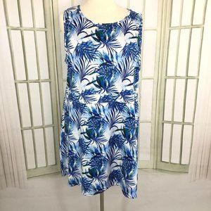 Reel Legends Slinky A-Line Shift Dress Knee Length Size 3X Blue NWT 1L34